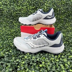 Saucony Aura Trail‎ Sneaker Womens 11 Granite Navy Shoe Turf Hike Run S10863-115